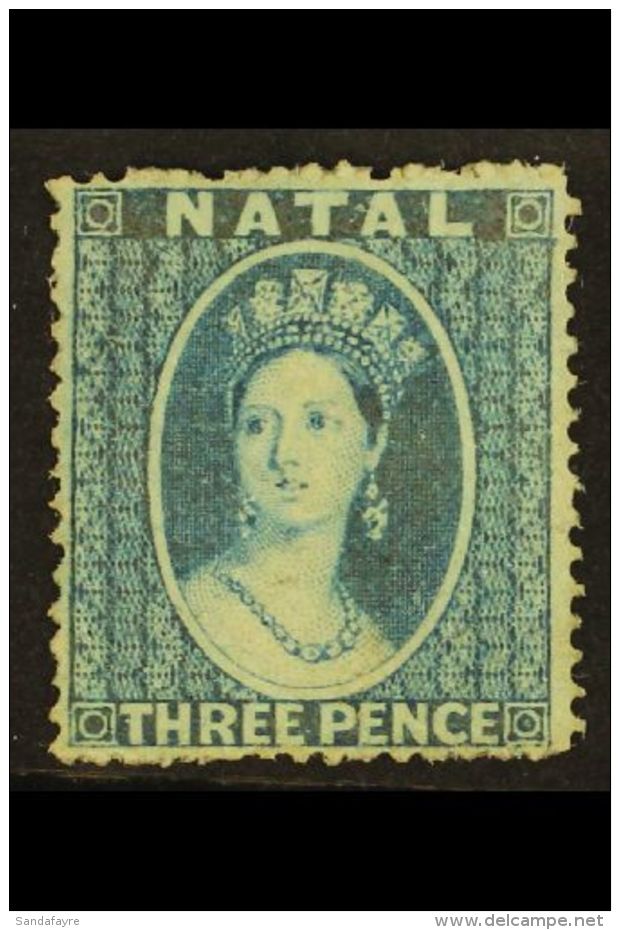 NATAL  1861 3d Blue, No Wmk, Intermediate Perf, SG 11, Very Fine Mint, Large Part Og. For More Images, Please... - Ohne Zuordnung