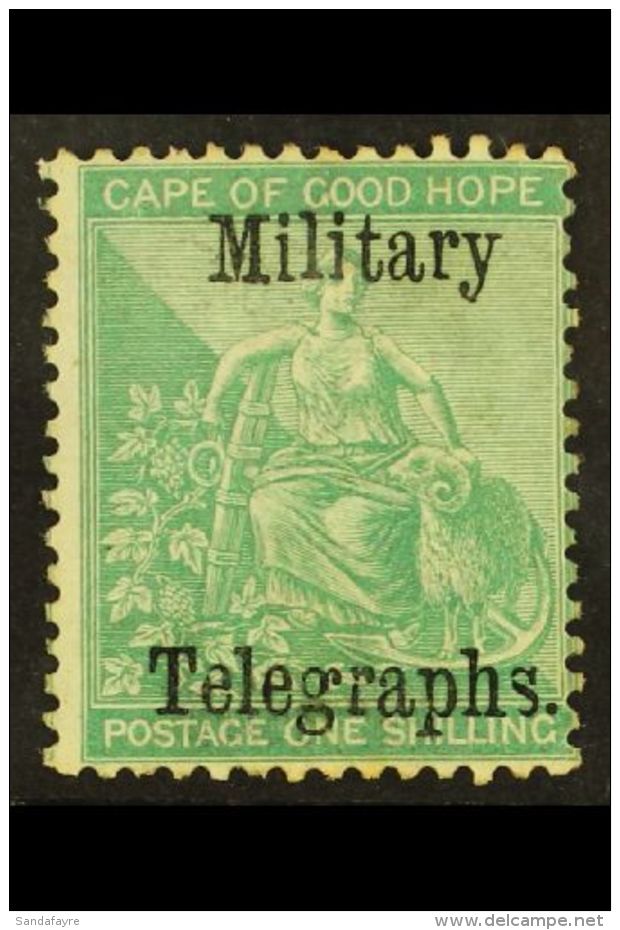 CAPE OF GOOD HOPE  MILITARY TELEGRAPHS 1885 1s Green, Wmk Crown CC, Ovptd, Barefoot 2, Mint. For More Images,... - Unclassified