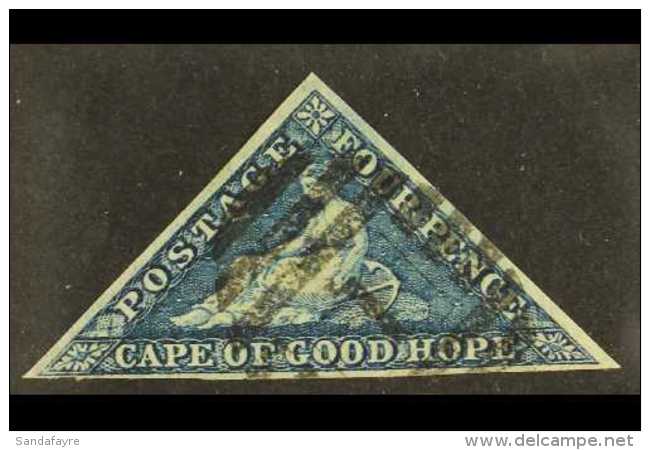 CAPE OF GOOD HOPE  1863-64 4d Blue With Clear Margins, SG 6, Fine Used Bearing A Neat No 1 Barred Cancel. For... - Unclassified
