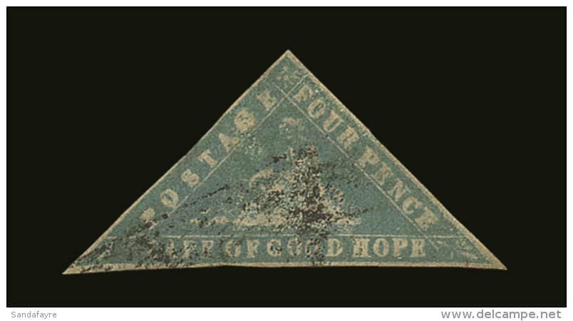 CAPE OF GOOD HOPE  1861 4d Pale Grey-blue "Woodblock" Triangular, SG 14a, Fine Used With Neat, Clear Margins All... - Ohne Zuordnung