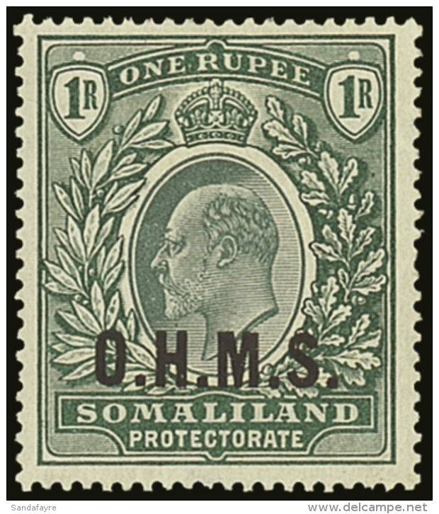 OFFICIAL  1904 1r Green, SG O15, Very Fine Lightly Hinged Mint. For More Images, Please Visit... - Somaliland (Herrschaft ...-1959)