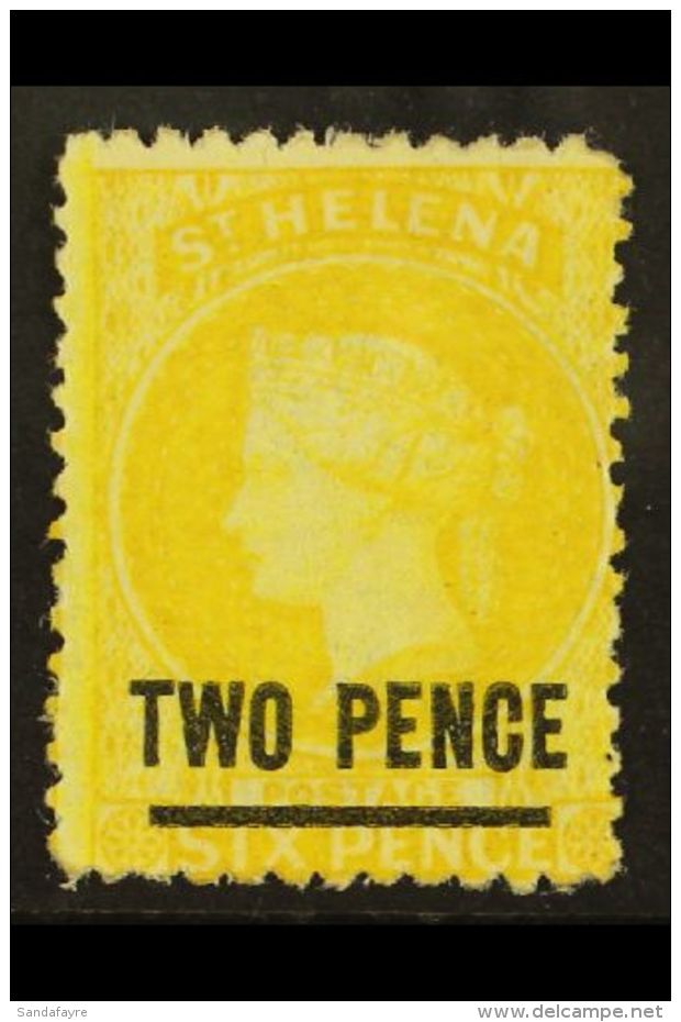 1864-80  2d Yellow (Type B) Perf 12&frac12;,  SG 9, Mint With Part OG, Bright &amp; Fresh For More Images, Please... - Saint Helena Island