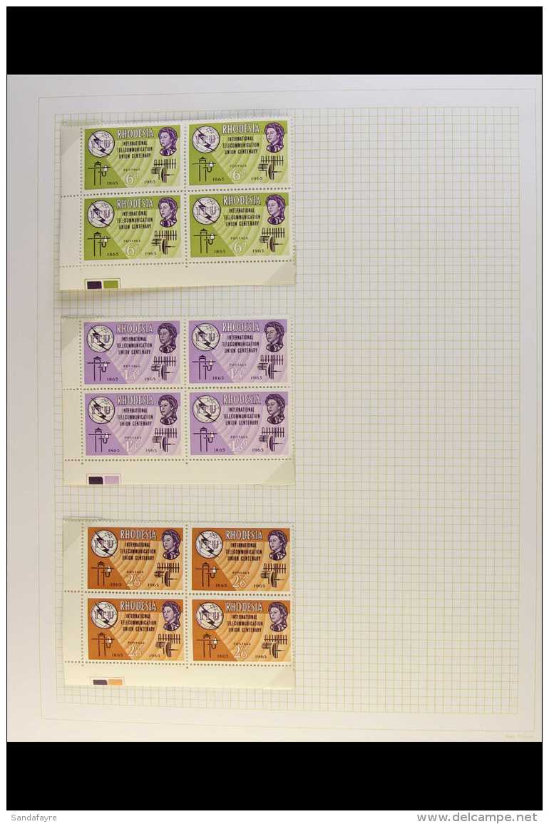 1965-78  CORNER, CYLINDER &amp; IMPRINT BLOCKS COLLECTION, NEVER HINGED MINT OR FINE USED (cancelled To Order),... - Other & Unclassified