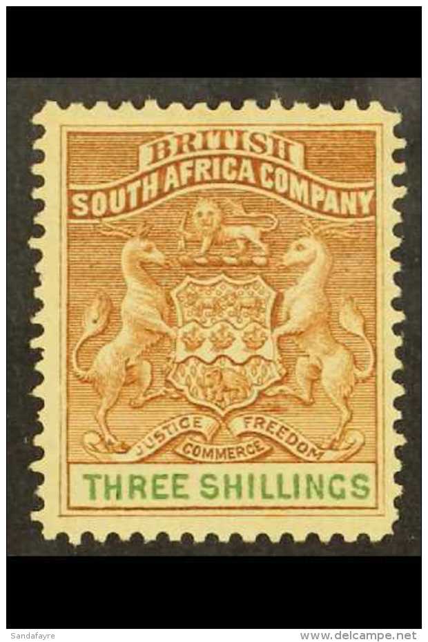 1892-94  3s Brown And Green, SG 25, Lightly Hinged Mint. A Beauty. For More Images, Please Visit... - Other & Unclassified