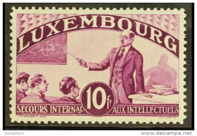 1935  10fr (+10fr) Lilac Intellectual Relief Fund, Mi 279, Very Fine Never Hinged Mint. Cat &euro;500... - Altri & Non Classificati