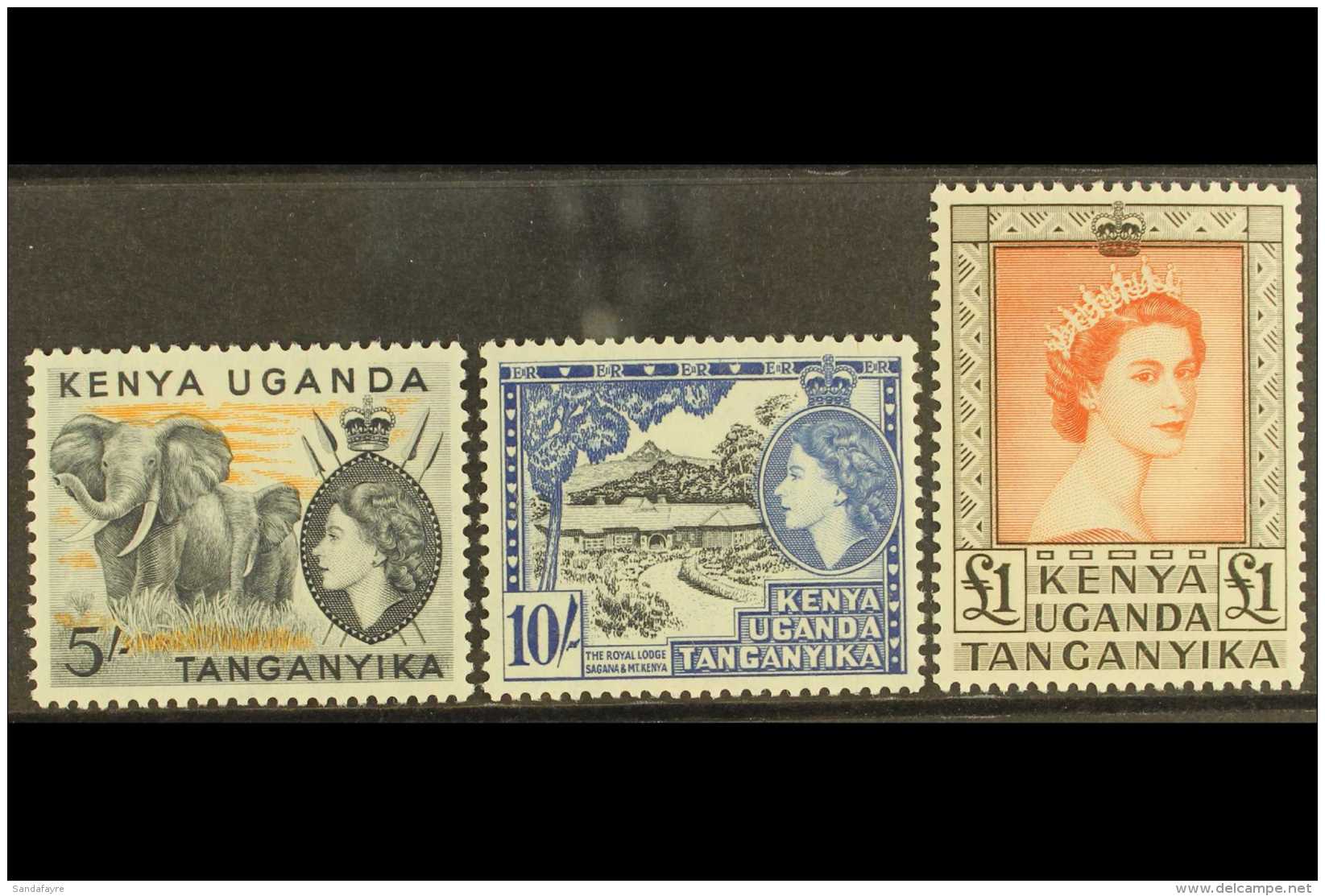 1954-59  5s, 10s And &pound;1, SG 178/80, Never Hinged Mint. (3) For More Images, Please Visit... - Vide