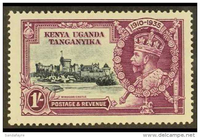1935  1s Slate And Purple Silver Jubilee, Variety "Line Through 0 Of 1910", SG 127l, Very Fine Mint. For More... - Vide
