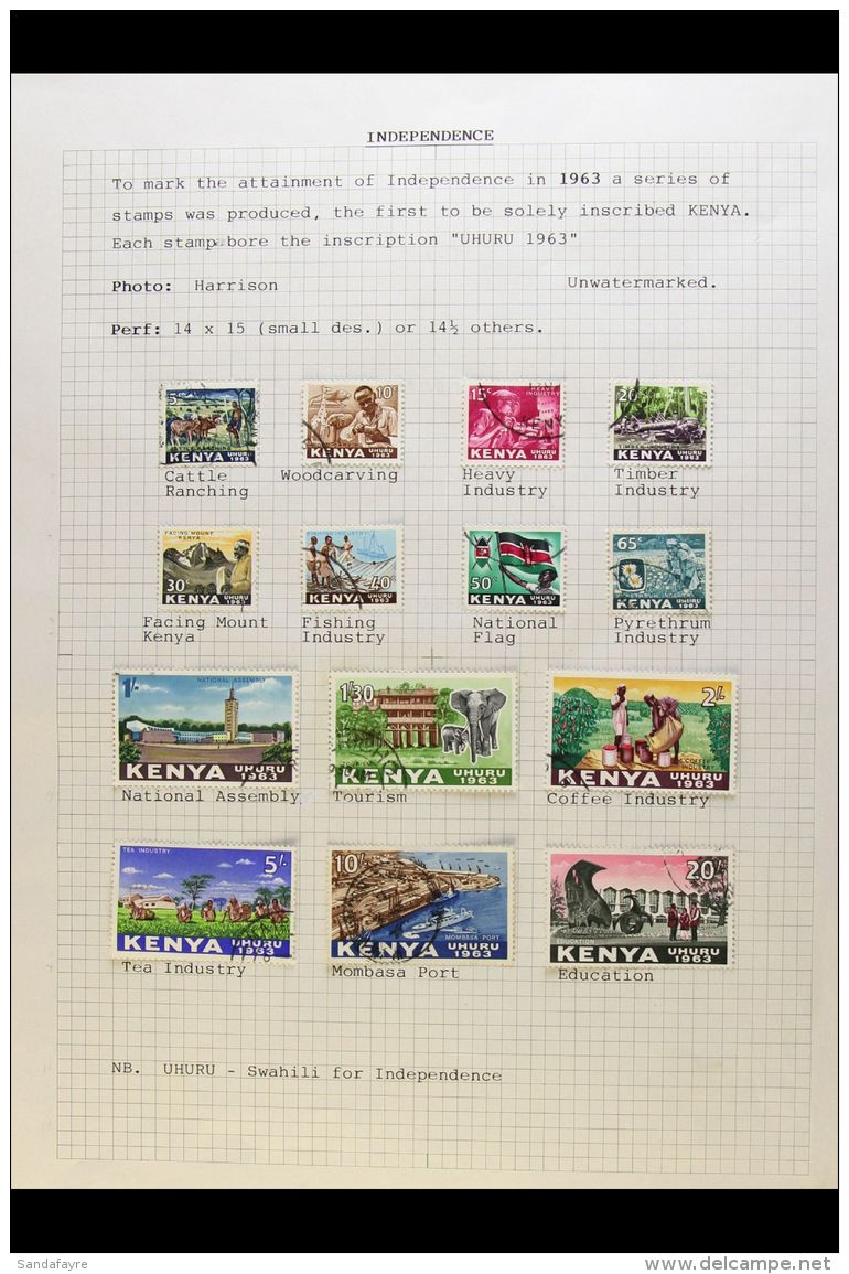 1963-86 FINE CDS USED COLLECTION  (plus A Few Mint) On Pages, Chiefly Complete Sets, Note Definitive Sets, 1984... - Kenya (1963-...)