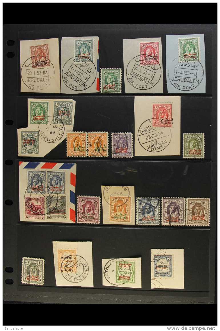 OCCUPATION OF PALESTINE  1948-49 USED SELECTION With Varieties. A Delightful Range That Includes All Values Of... - Jordan