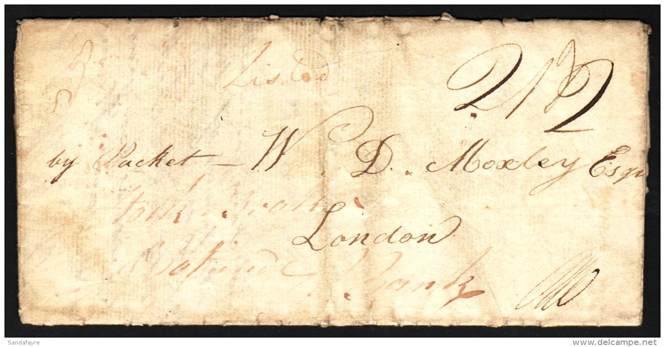 1817  (May) Entire Letter From Spanish Town To London, Showing Fair Strike Of "SPANISHTOWN/JA" And London Arrival... - Jamaica (...-1961)