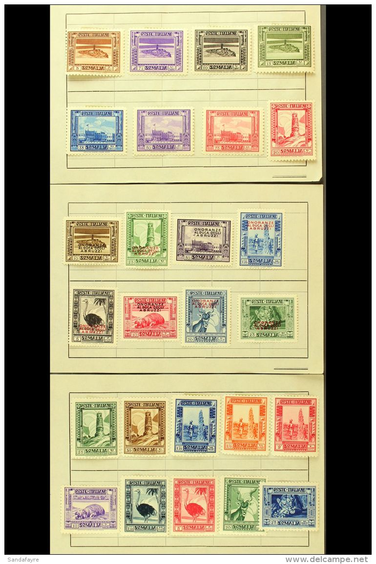 SOMALIA  1932 - 1935 Superb Mint Selection With 1932 Pictorial Set (perf 12), Complete, 1934 Duke Of Abruzzi Set... - Other & Unclassified