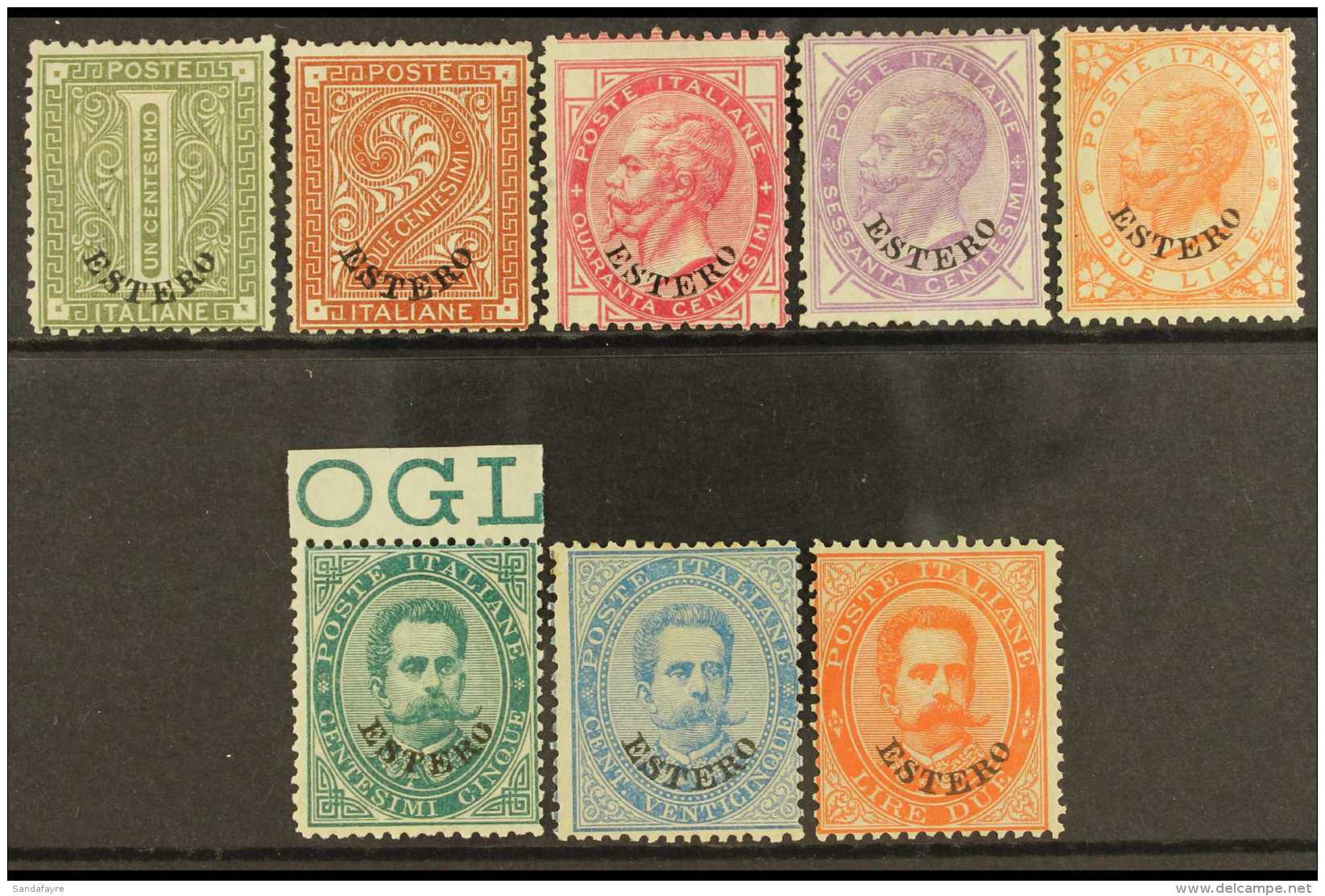 PO's IN THE LEVANT  1874-83 Mint Group, Includes 1874 Values To 2L, Plus 1881-83 Values To 2L. (8 Stamps) For... - Sonstige & Ohne Zuordnung