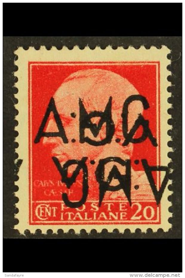 VENEZIA GIULIA &amp; ISTRIA  ALLIED MILITARY GOVERNMENT - 1945-7 20c Carmine, Double Overprint, One Inverted,... - Unclassified