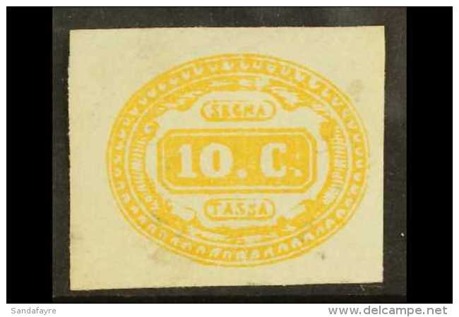 POSTAGE DUES  1863 10c Yellow Postage Due, Sass 1, Superb Mint Original Gum With Large Clear Margins. Raybaudi... - Unclassified