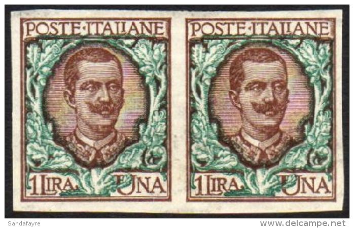 1901  1L Brown And Green, Variety "IMPERF PAIR", Sass 77g, Superb NHM. For More Images, Please Visit... - Ohne Zuordnung