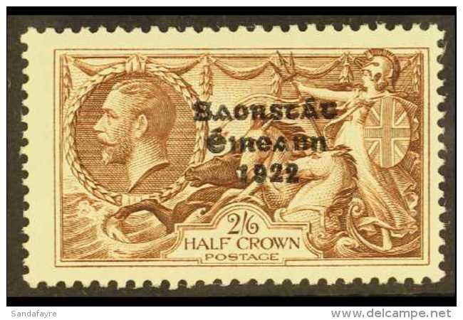 1935  2s6d Chocolate Re-engraved Seahorses Overprint (SG 99, Hibernian T75), Never Hinged Mint, Very Fresh. For... - Other & Unclassified