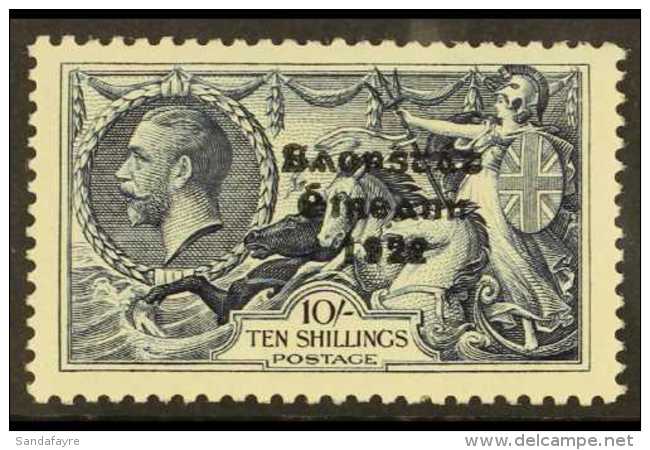 1935  10s Indigo Re-engraved Seahorses Overprint (SG 101, Hibernian T77), Never Hinged Mint, Nice Centering, Very... - Other & Unclassified