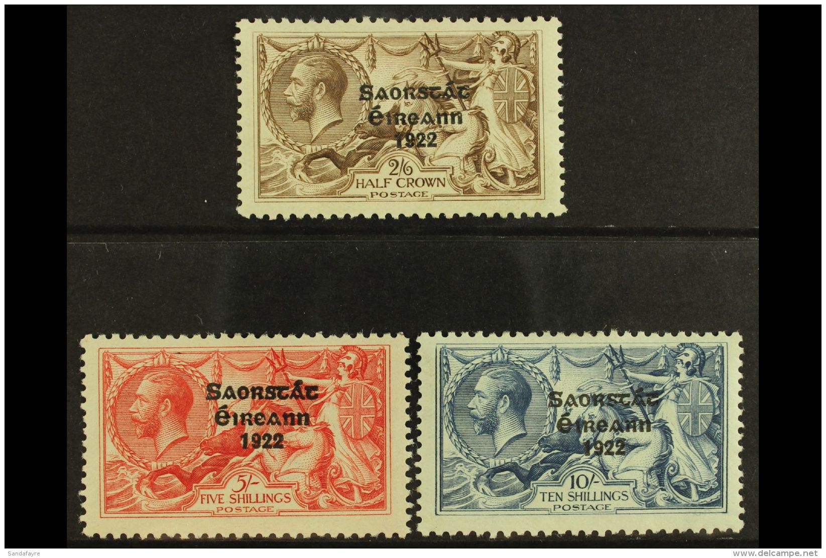 1925-28  Narrow Date Seahorses Set, SG 83/85, Fresh Mint, The 10s With A Hinge Thin. (3) For More Images, Please... - Other & Unclassified