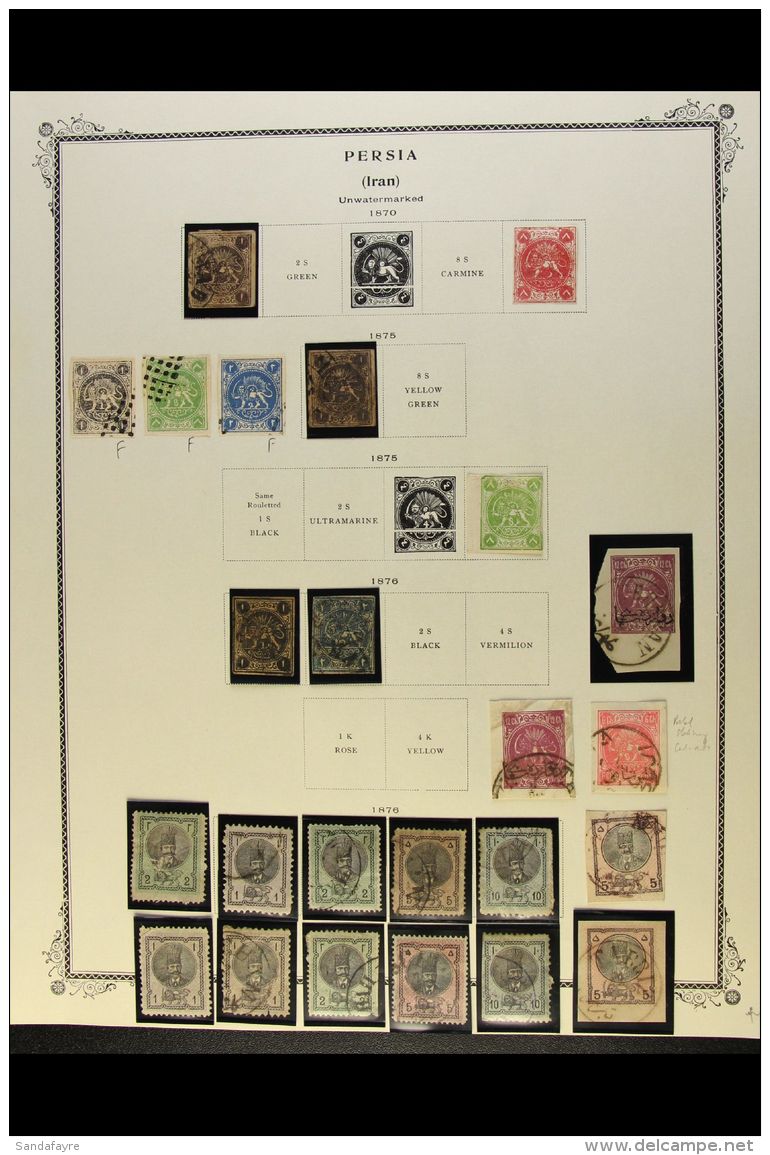 1870-1950 WONDERFUL COLLECTION  On Pages, Fine Mint &amp; Used Stamps, Inc A Few 1870-76 Lion Types Mostly Used,... - Iran