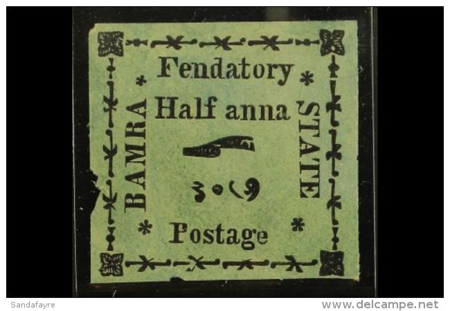 BAMRA  Circa 1890 &frac12;a Black On Bluish Grey Cut-out From Postal Stationery Envelope With "Fendatory" Error.... - Sonstige & Ohne Zuordnung