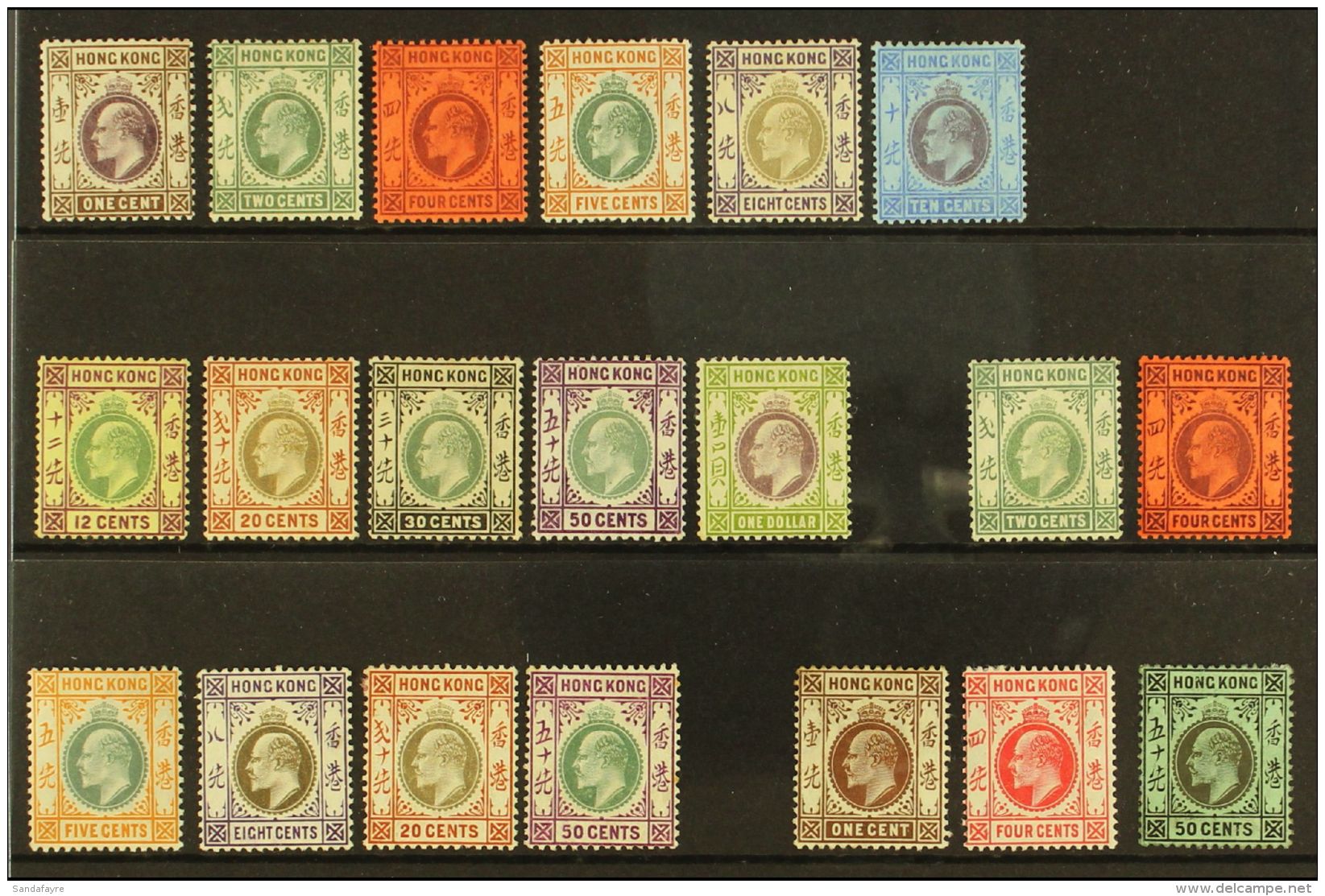 1903-11 KEVII MINT SELECTION  Presented On A Stock Card. Includes 1903 CA Watermark Set To $1, 1904-06 MCA... - Other & Unclassified