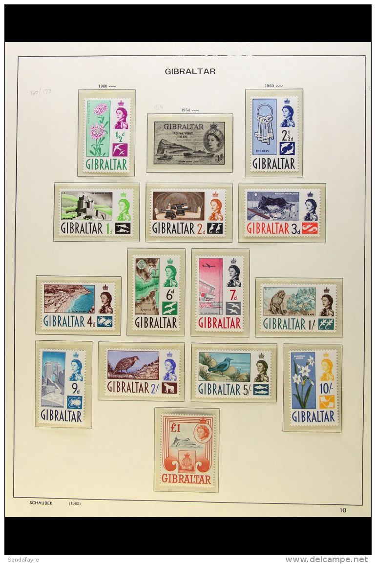 1960-1984 COMPLETE NEVER HINGED MINT COLLECTION  On Hingeless Pages, ALL DIFFERENT, Inc 1960-62 Set, 1967-69... - Gibraltar