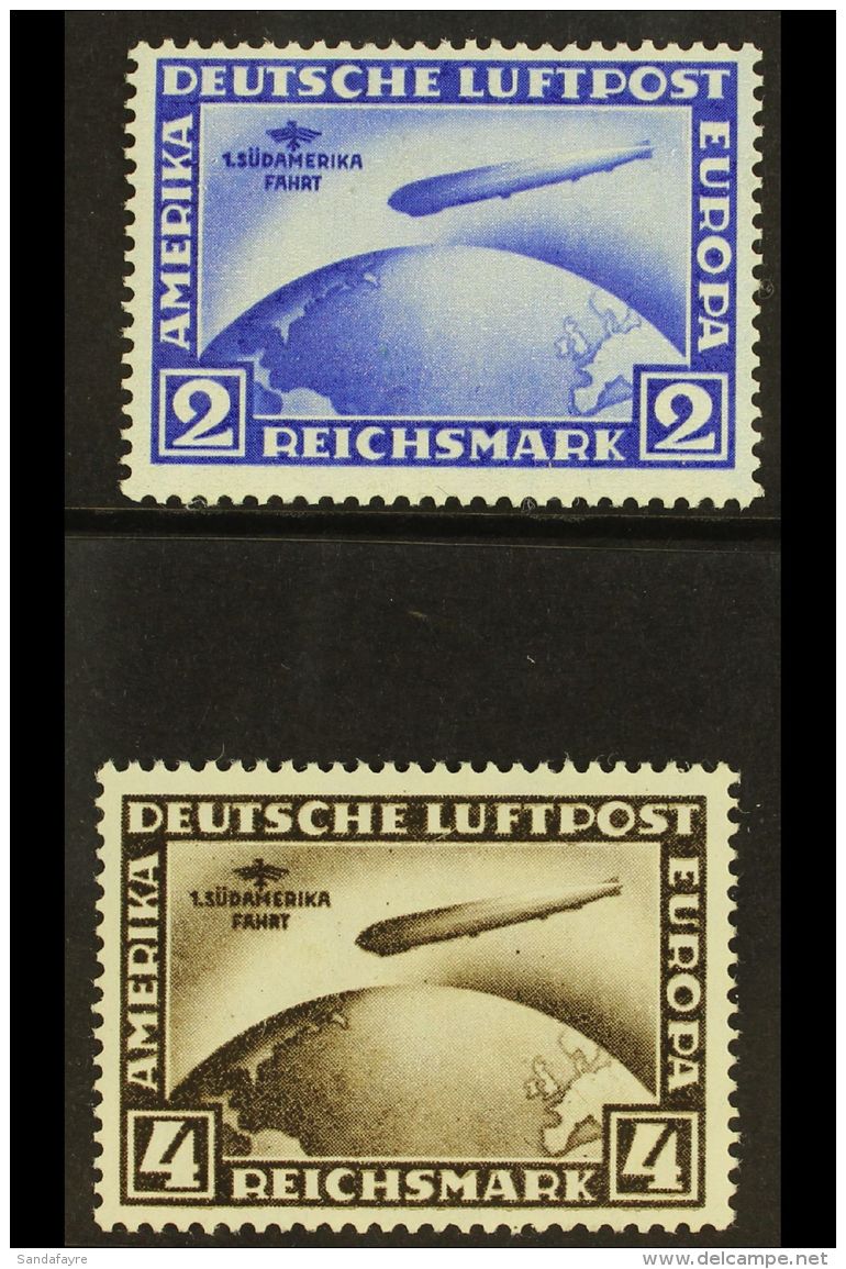 1930  Air First South American Flight Of Graf Zeppelin Complete Set (Michel 438/39, SG 456/57), Fine Mint, Lovely... - Other & Unclassified