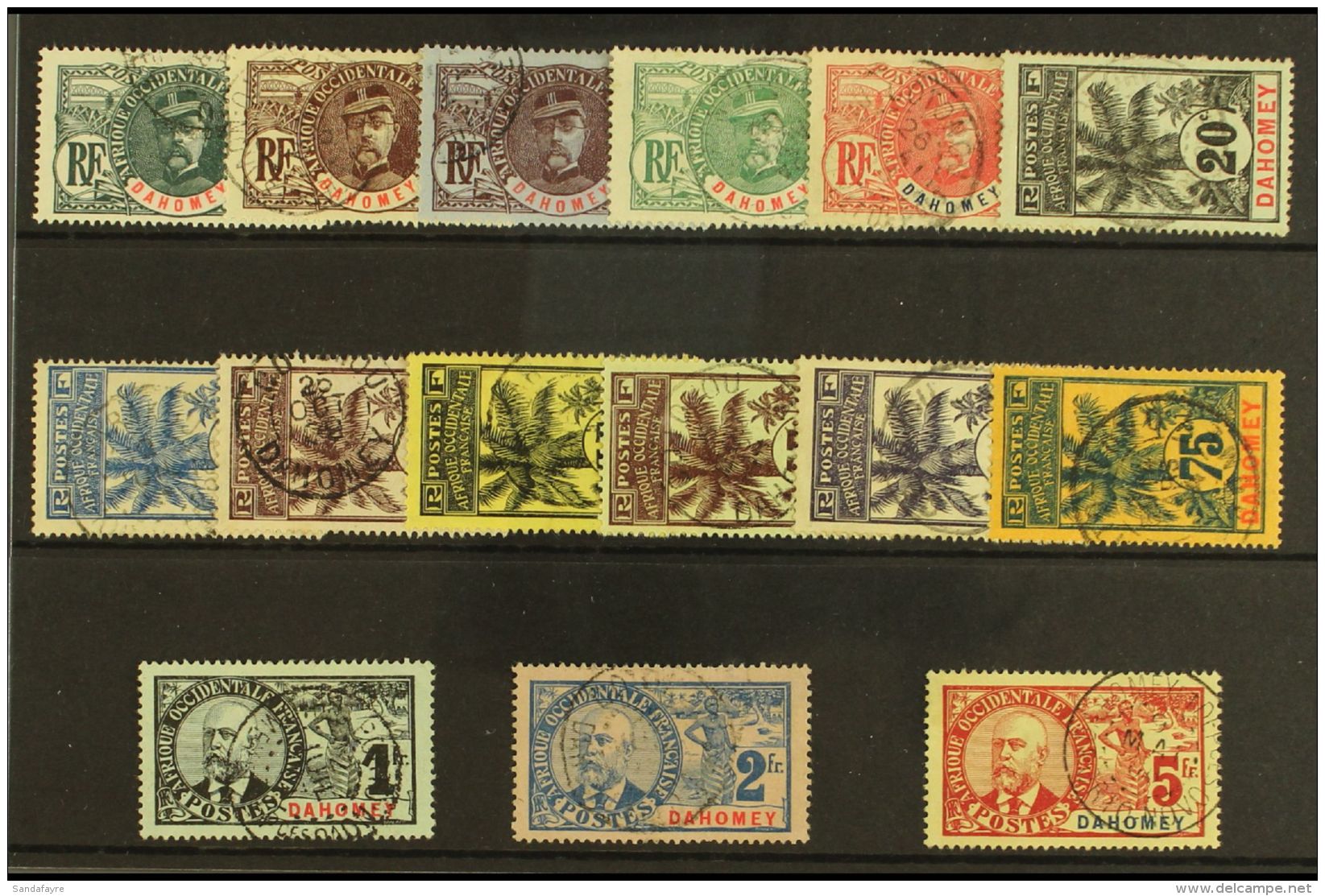 DAHOMEY  1906-07 Definitives Set Complete, SG 18/32 (Yvert 18/32), Very Fine Used (15 Stamps) For More Images,... - Other & Unclassified