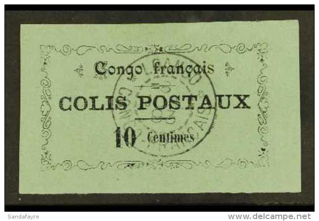 CONGO  PARCEL POST 1891 10c Black On Blue, Yvert 1 (SG P13), Very Fine Used With Fully Dated LOANGO Cds. For More... - Other & Unclassified
