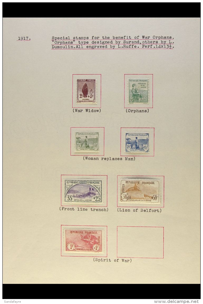 1914-1929 COMPREHENSIVE FINE MINT COLLECTION  On Leaves, All Different, Almost COMPLETE For The Period, Inc 1914... - Other & Unclassified