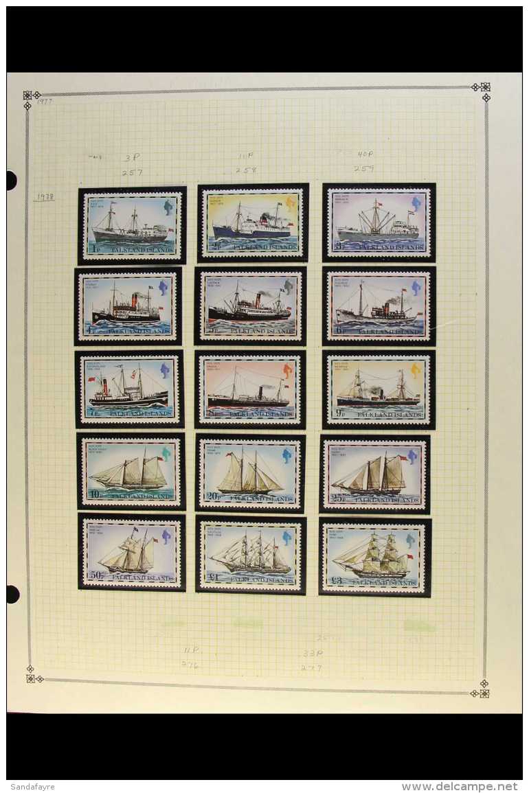 1904-2013 MINT &amp; USED COLLECTION  On Album Pages, Note 1935 Silver Jubilee Set Mint, KGVI Defins To 1s Mint,... - Falkland Islands