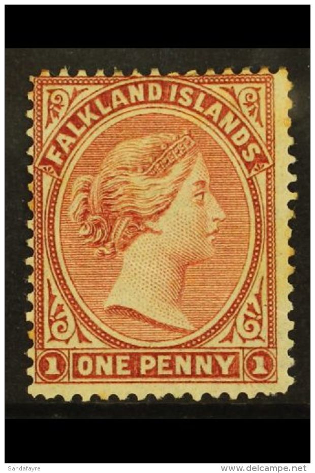 1878-79  1d Claret, No Watermark, SG 1, Mint With Part Original Gum, Crease And A Few Toned Perfs, Cat... - Falklandinseln