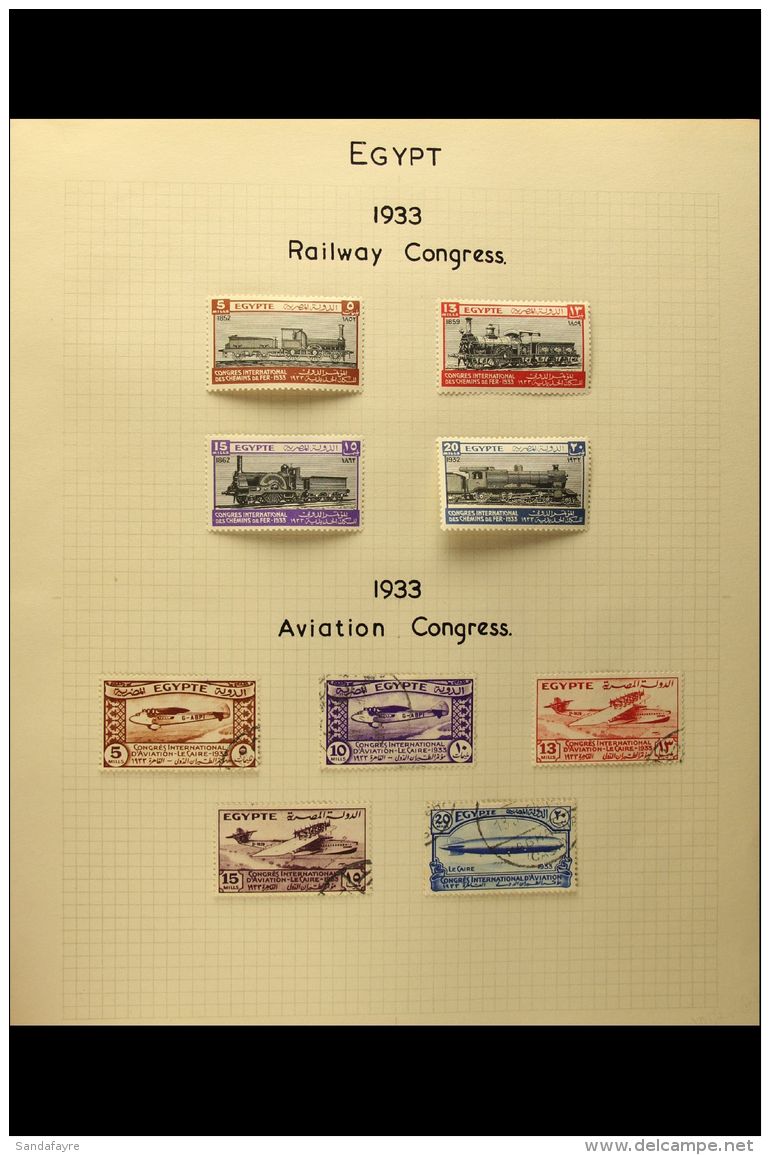 1914-1955 COLLECTION IN AN ALBUM  Mint And Used, Generally Fine/very Fine Condition. Note 1923-24 King Fuad Set... - Other & Unclassified