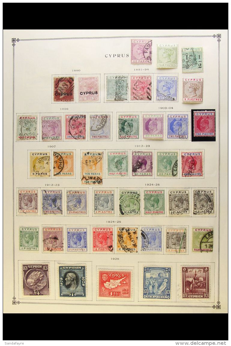 1880-1963 MINT AND USED COLLECTION  On Printed Pages. Note 1880 1d Plate 181 Used; Later QV Including 1892 4pi... - Other & Unclassified