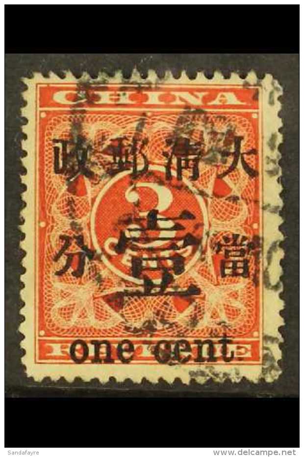 1897  1c On 3c Deep Red 'Red Revenue' Surcharge Type A (SG 88, Scott 78), Good Used, Fresh. For More Images,... - Other & Unclassified