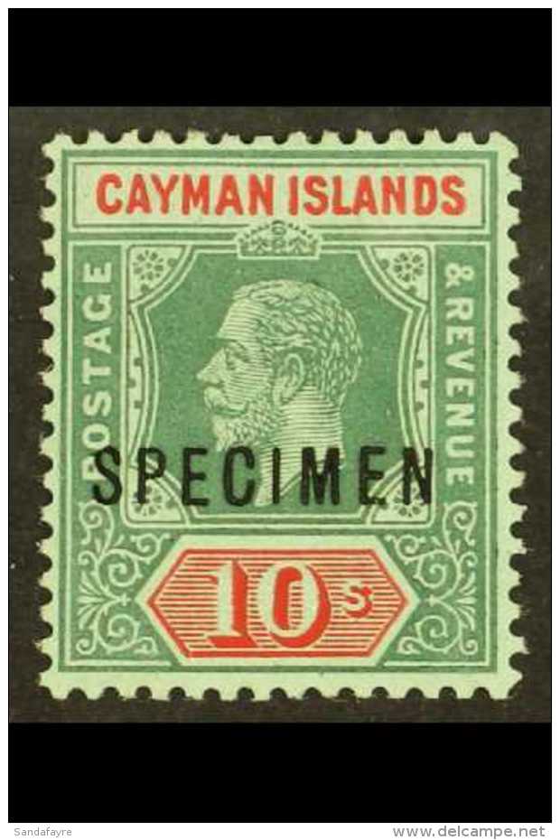 1914  10s Deep Green And Red On Green, Overprinted "SPECIMEN", SG 52as, Fine Mint. For More Images, Please Visit... - Cayman Islands