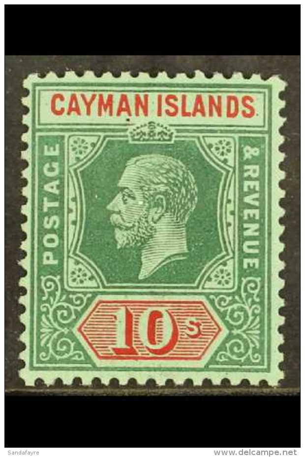 1912-20  10s Deep Green &amp; Red On Green, SG 52, Very Fine Mint, Fresh. For More Images, Please Visit... - Cayman Islands