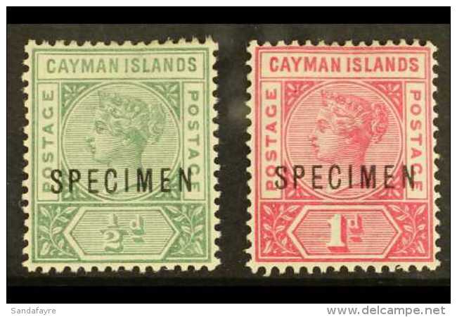 1900  &frac12;d And 1d, Overprinted "SPECIMEN", SG 1/2s, Fresh Mint. (2) For More Images, Please Visit... - Cayman Islands