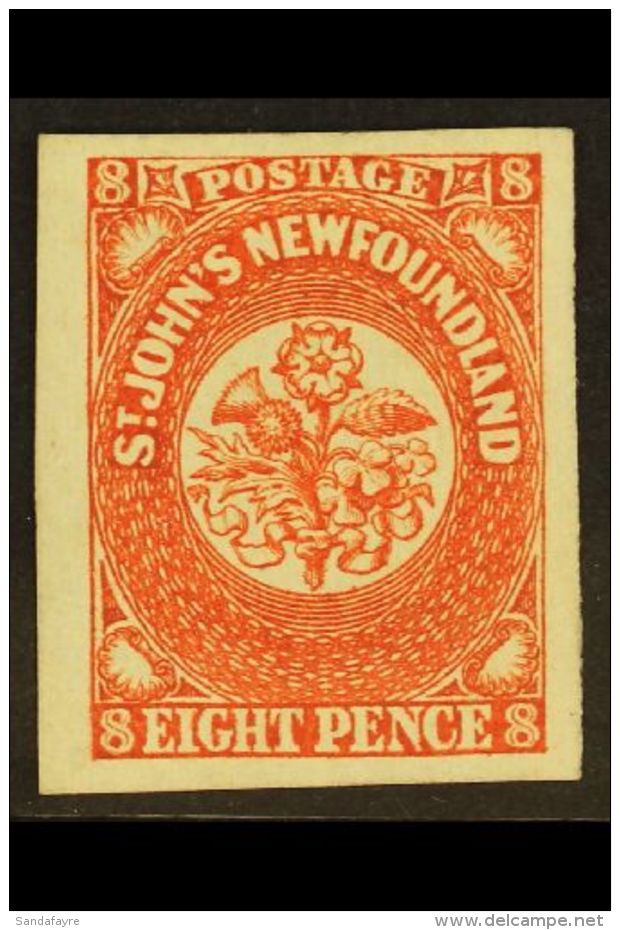 1857  8d Scarlet Vermilion, SG 8, Superb Mint No Gum. Fabulous Appearance With Huge Margins And Crisp Impression.... - Other & Unclassified