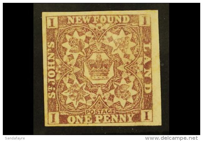 1857  1d Brown- Purple, SG 1, Very Fine Mint 4 Margins. For More Images, Please Visit... - Other & Unclassified