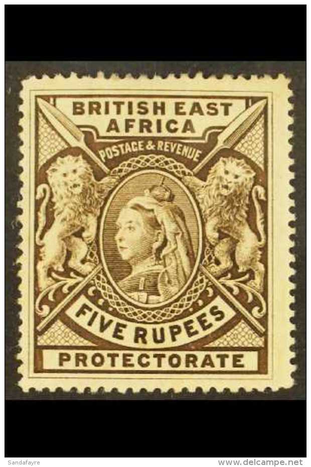 1897-1903  5r Deep Sepia Queen, SG 96, Mint With Large Part Gum. For More Images, Please Visit... - British East Africa