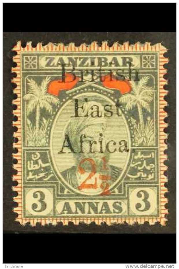 1897  2&frac12; On 3a Grey And Red, Type 12 Surcharge, SG 89, Fresh Mint. For More Images, Please Visit... - Britisch-Ostafrika