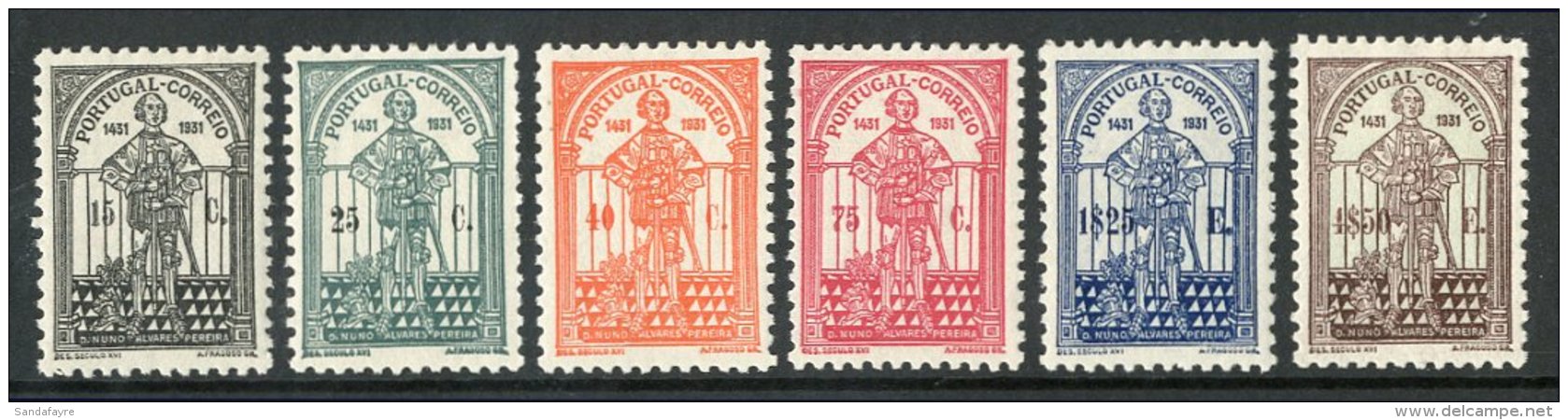 1931  Nuno Alvares Set Complete, SG 859/864, Very Fine Well Centered Mint. (6 Stamps) For More Images, Please... - Other & Unclassified