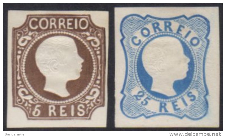 1885 REPRINTS  Of 1856-58 5r Brown &amp; 25r Blue Pedro Curly Hair (as SG 16 &amp; 20, Michel 9 &amp; 10 I,... - Other & Unclassified