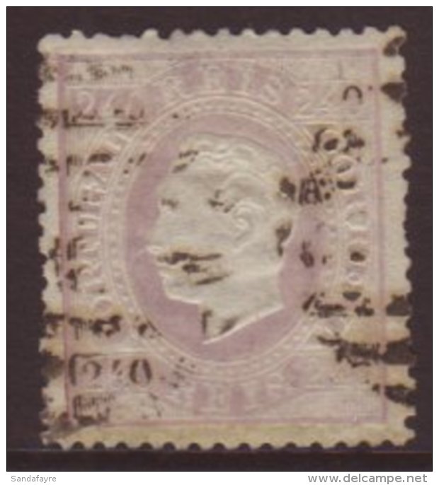 1870-84  240r Pale Dull Lilac Luis Straight Label Unsurfaced Paper Perf 12&frac12;, SG 99, Mi 44x B, Used,... - Other & Unclassified