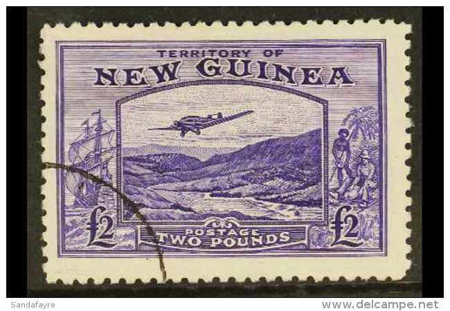 1935  &pound;2 Bright Violet "Bulolo Goldfields", SG 204, Very Fine And Fresh Used. For More Images, Please Visit... - Papua New Guinea