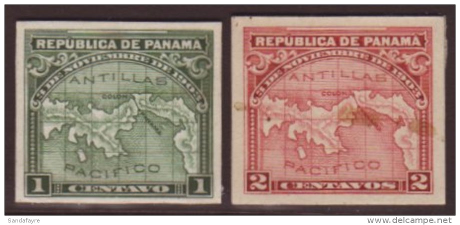 1905  1c Green And 2c Red Declaration Of Independence 'Map' Set (SG 136/7, Scott 179/80) Issued Colours Stamp-... - Panama