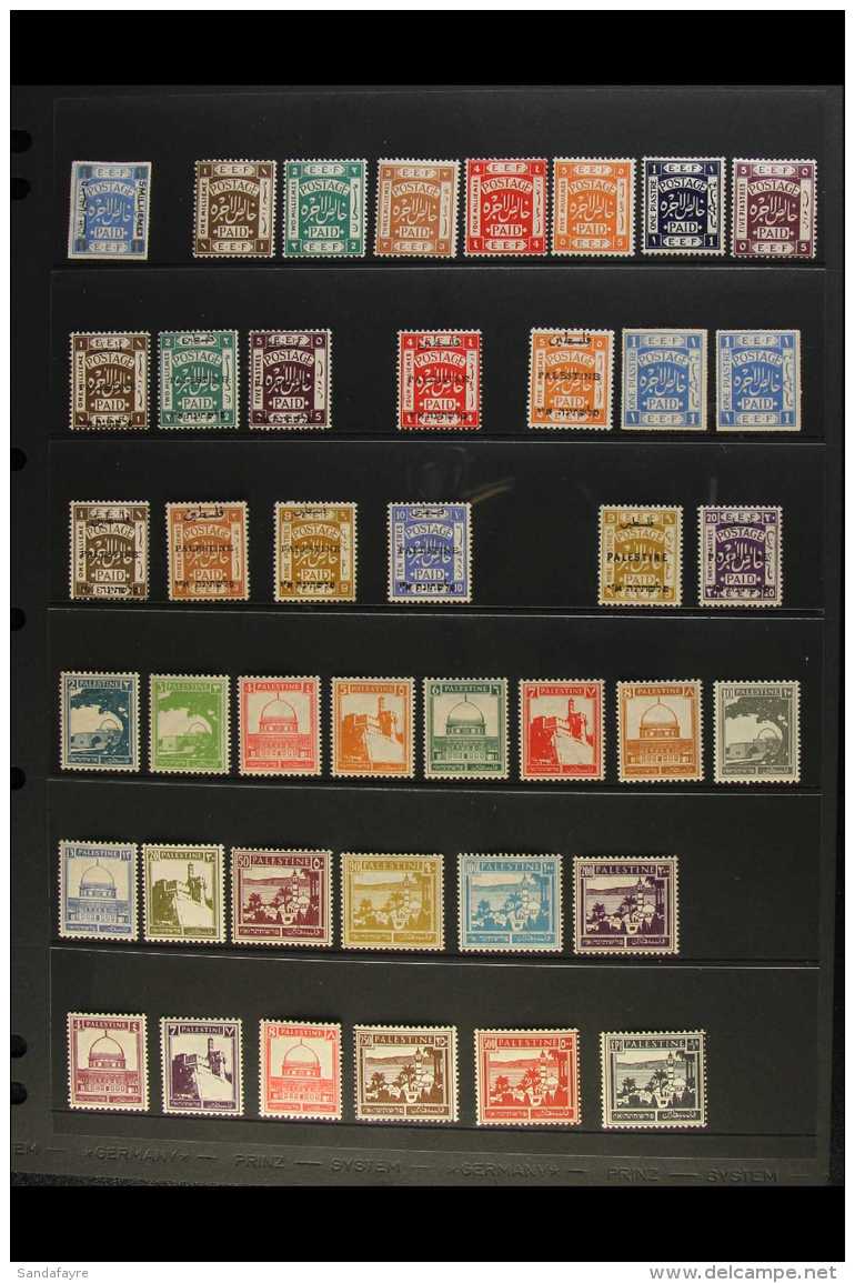 1918-45 FINE MINT COLLECTION  An Attractive Selection Presented On A Stock Page. Includes 1918-20 Range To 5pi,... - Palestine