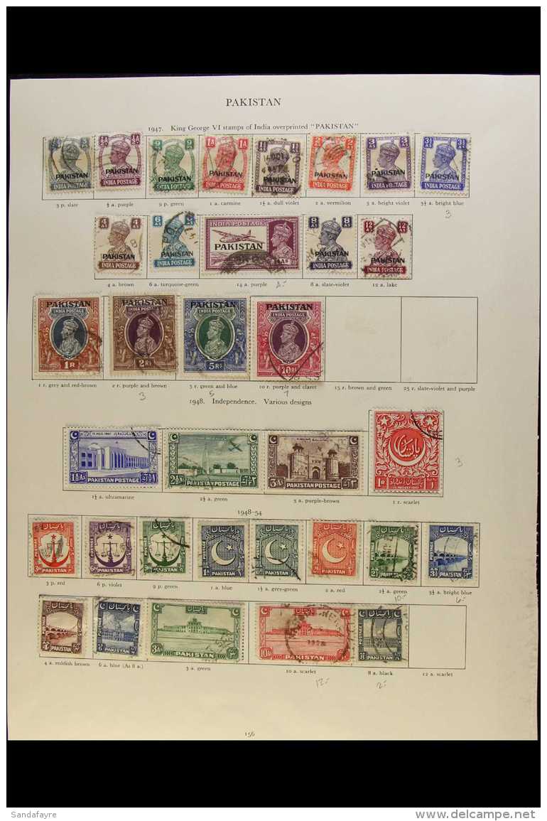 1947-54 KING GEORGE VI ISSUES  An All Different Used Collection On Printed Album Pages Which Includes 1947 Set... - Pakistan