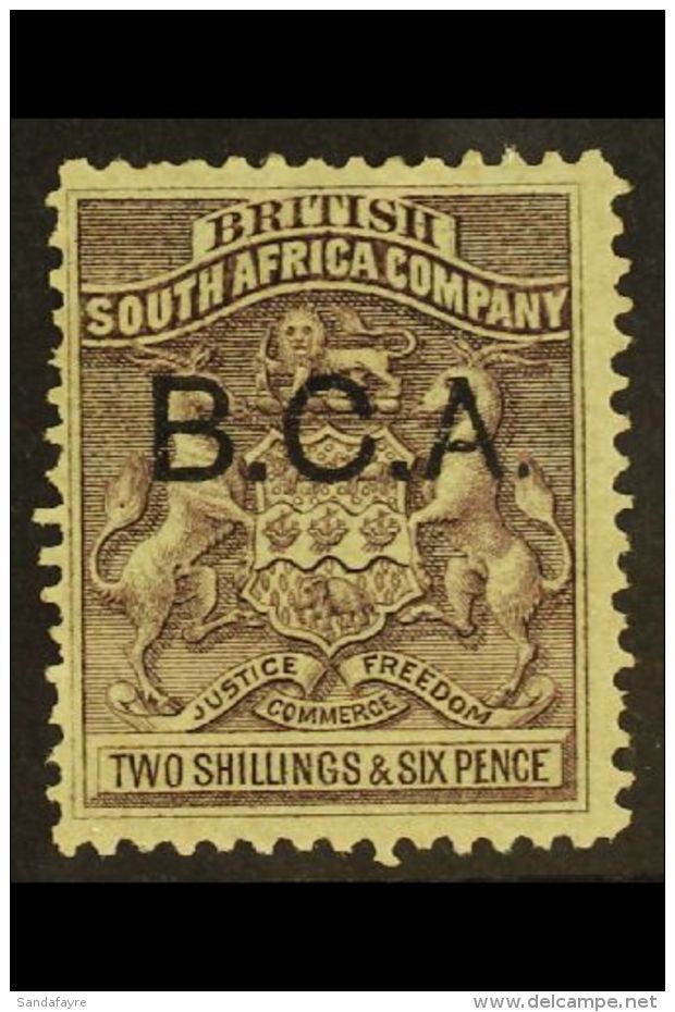 1891-5  2s6d Grey-purple, "B.C.A." Ovpt, SG 9, Fine Mint. For More Images, Please Visit... - Nyasaland (1907-1953)